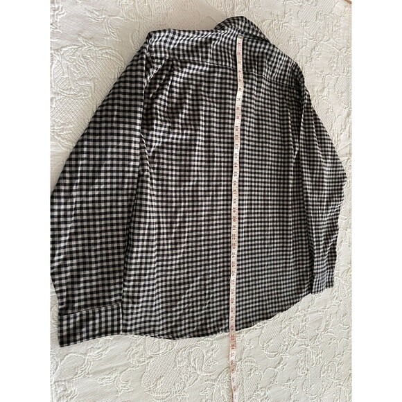 Wrangler Authentics Flannel Plaid Shirt LS Black / Gray 100% Cotton Mens 2XL NWT - Picture 5 of 11